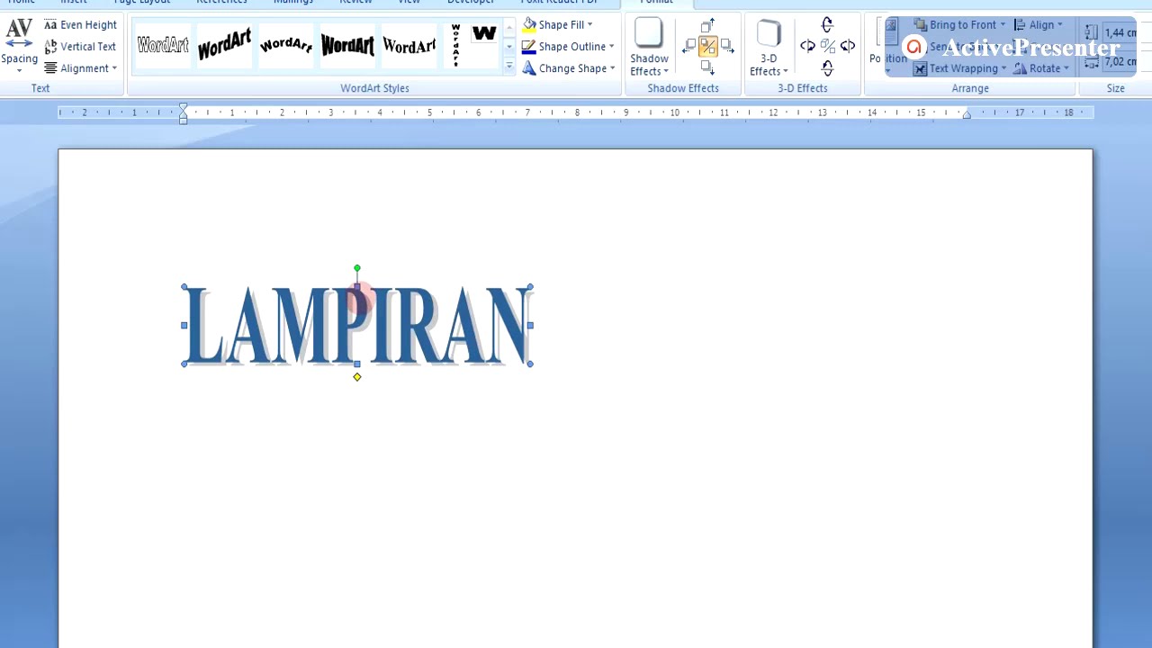 #triwdchannel, Cara mengubah tulisan horizontal jadi vertikal dengan fungsi Text box dan Word Art