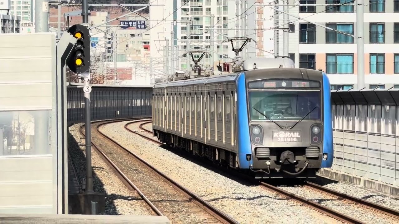 동해선 부전행 381916편성 거제역 진입영상