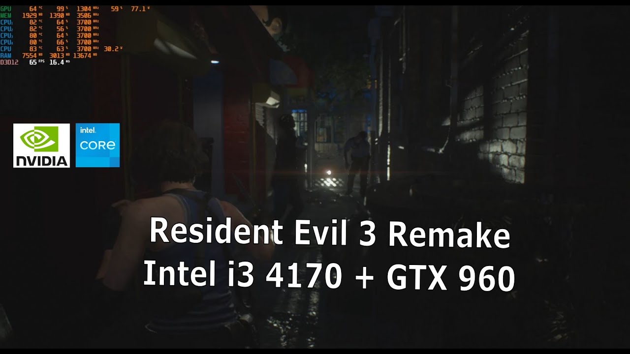 GTX 960 + Core i3 4170 Resident Evil 3 Remake