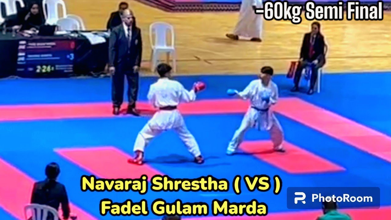 Navaraj Shrestha ( VS ) Fadel Gulam Marda | -60kg Male Semi Final UAE National Karate Championship🇦🇪