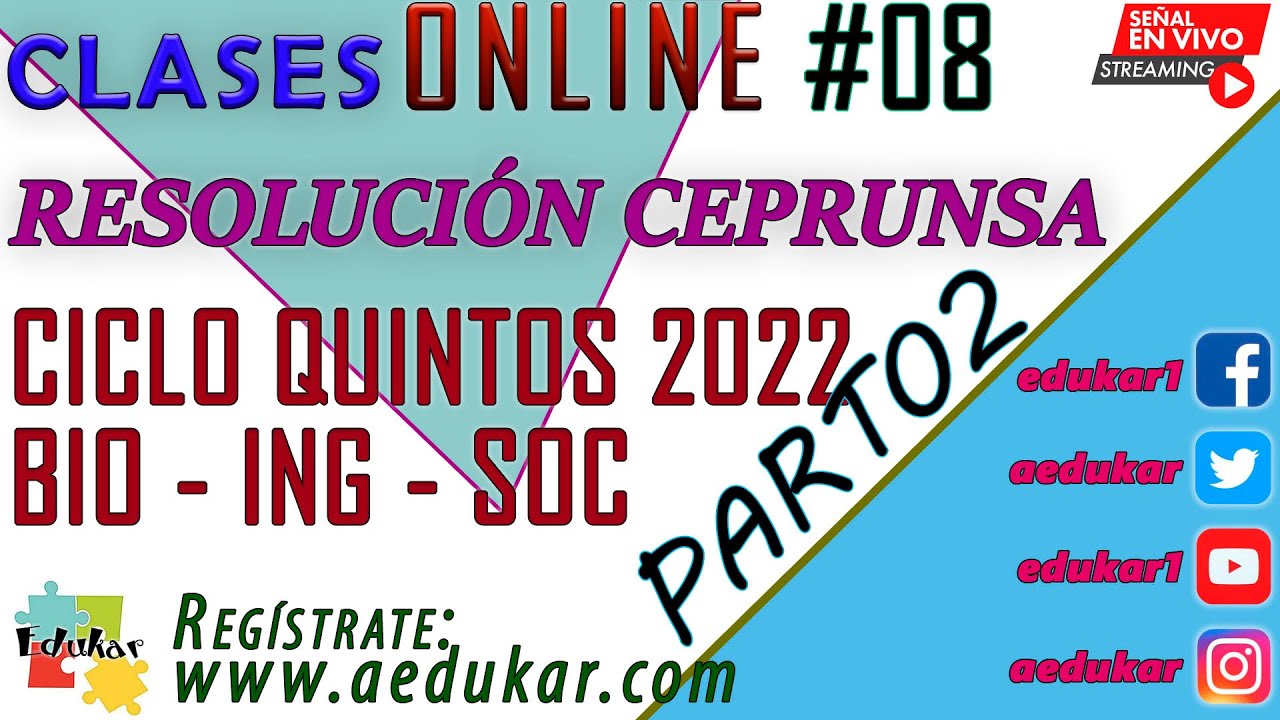 SOLUCIONARIO INGENIERÍAS - CEPRUNSA CICLO QUINTOS 2022