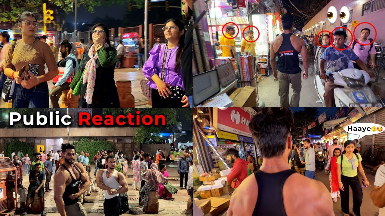 Shirtless Public Reaction in Chandni Chowk Market 🔥