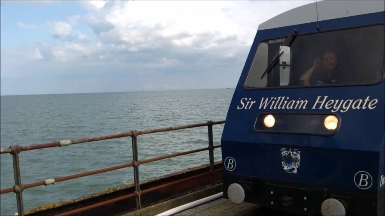 Train on the pier