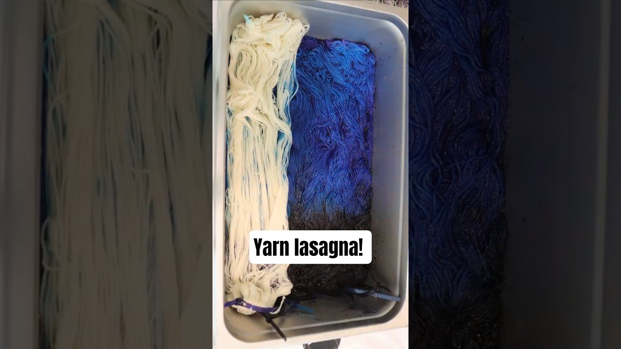 Yarn Lasagna; Layering yarn and dye with a new rainbow color on each layer! (Chanukah Night 8)
