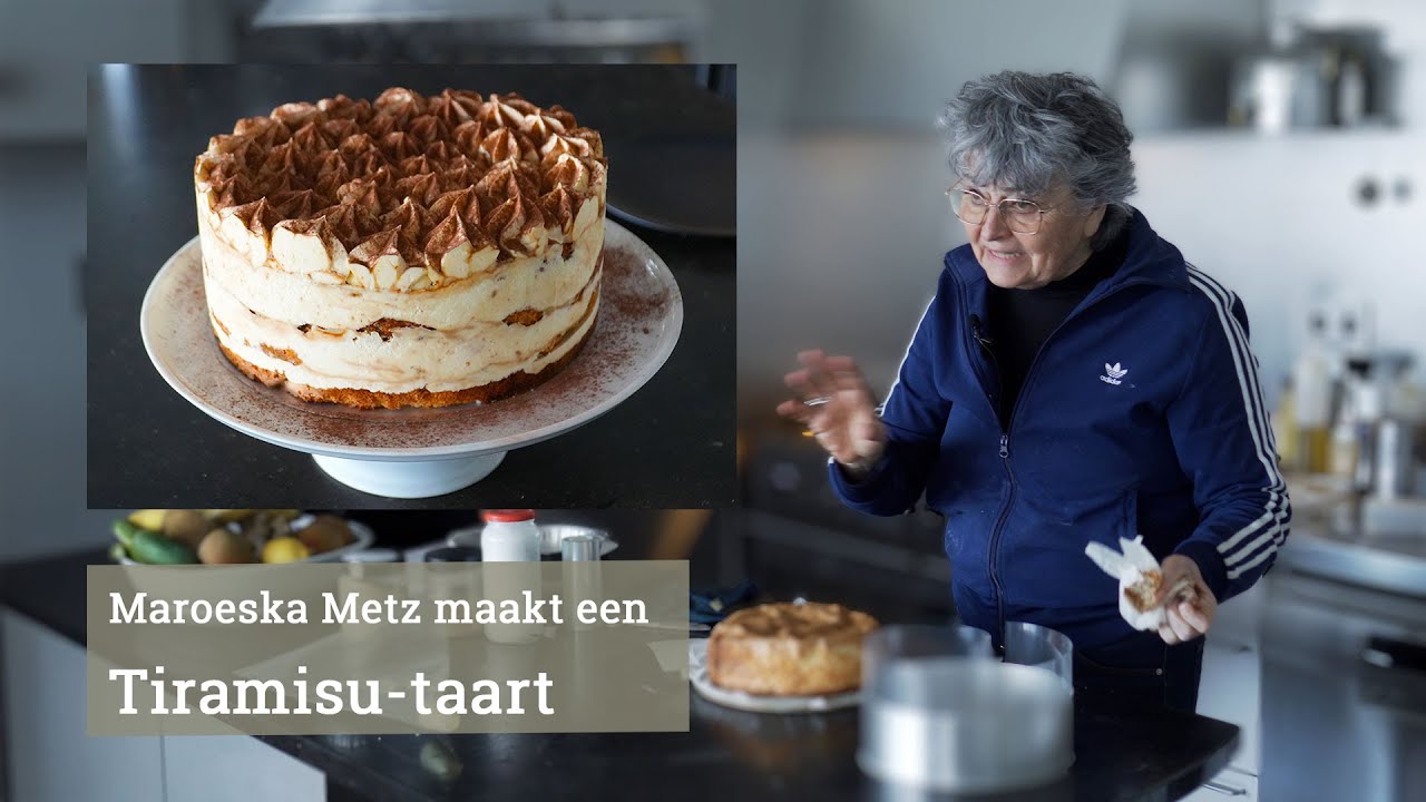 Maroeska Metz maakt een Tiramisu-taart