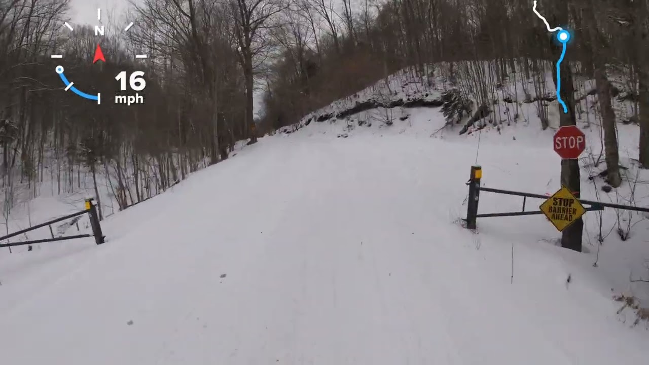 Snowmobiling Trail Conditions Old Forge NY 12/21/25. Trail 1