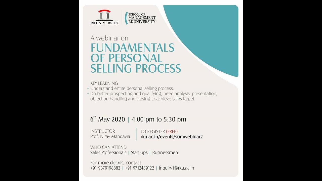 Fundamentals of Personal Selling Process by Prof. Nirav Mandavia