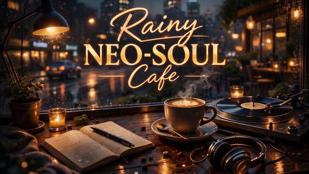 Rainy Neo-Soul Cafe ☕ Chill Lofi Beats for Study & Focus (1 Hour)