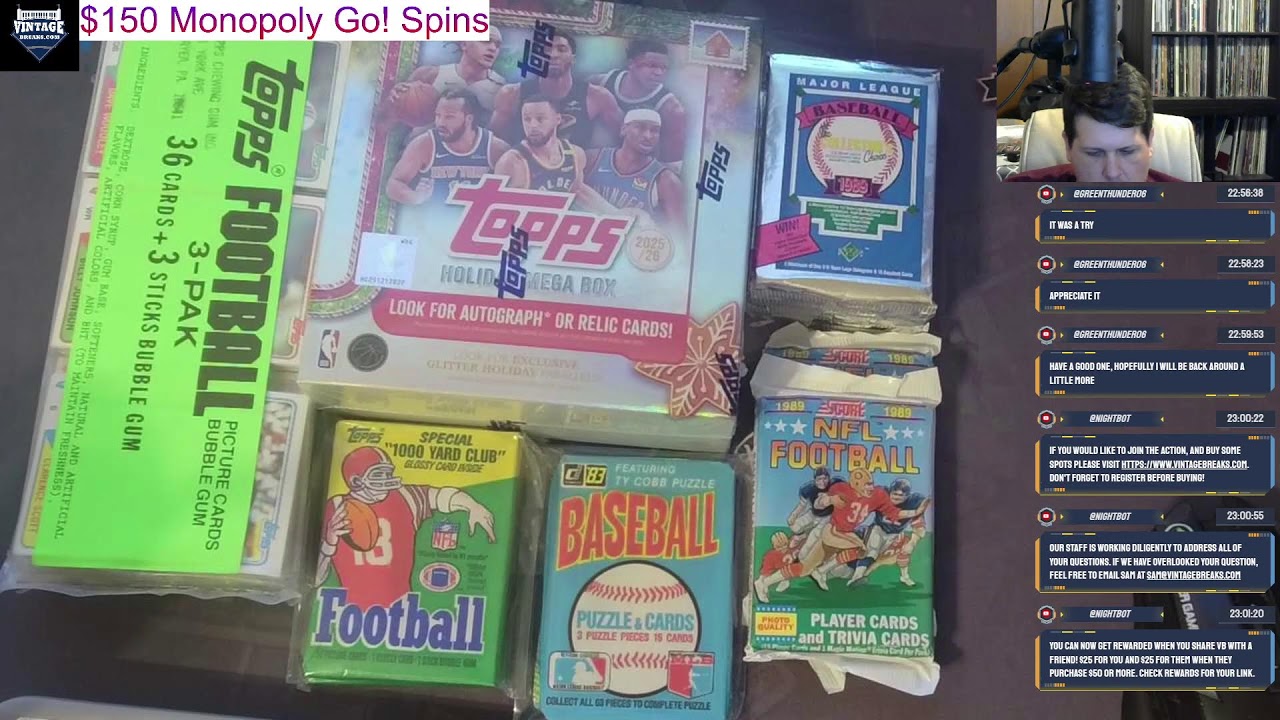 Vintage Breaks Live: 2/6/2026 MONOPOLY GO!