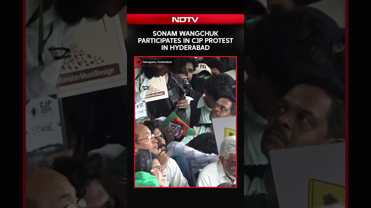 Telangana: Sonam Wangchuk Participates In Cockroach Janata Party (CJP) Protest At Hyderabad