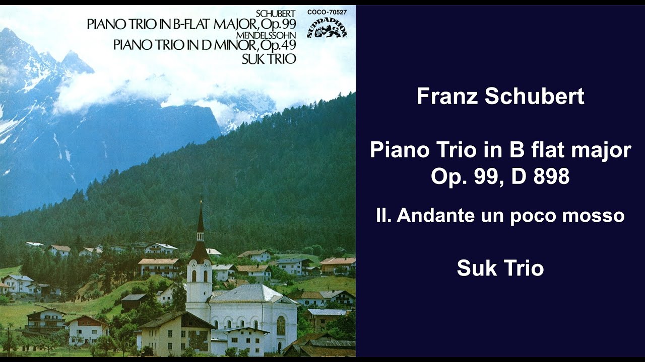 Franz Schubert: Piano Trio in B flat major, Op. 99, D 898 - II. Andante un poco mosso - Suk Trio