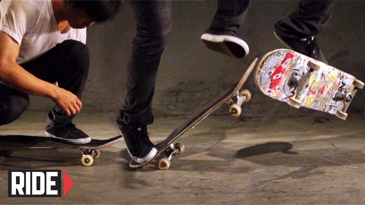 Jason Park Skateboarding in Slow Motion - Impossible Late Flip