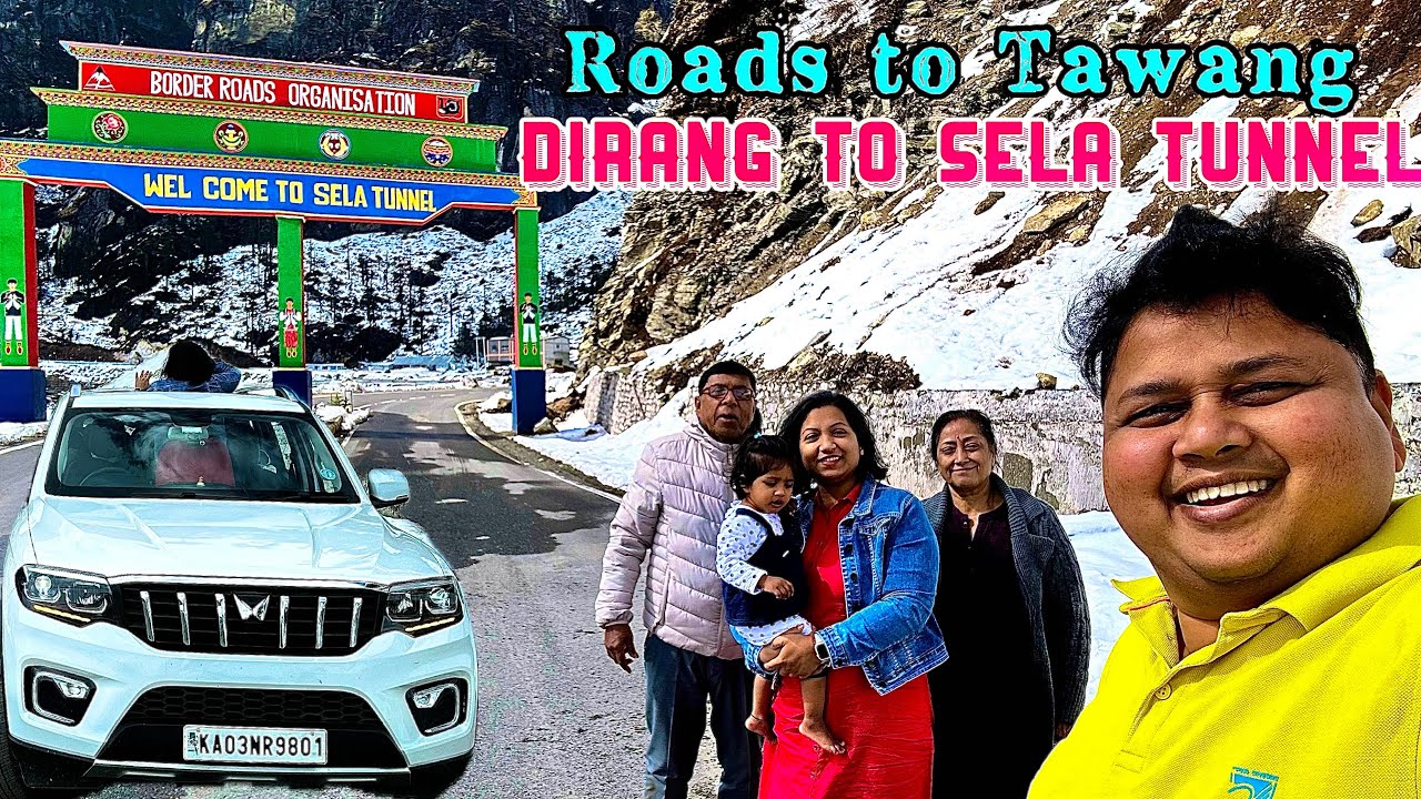 Tawang EP 02: RoadTrip 2024 | Arunachal Pradesh | Dirang to Sela Tunnel | Snow Lion | Roving Couple