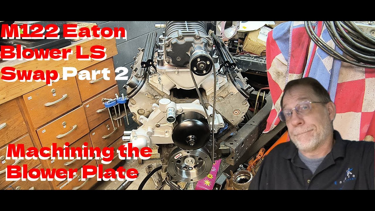 Swapping a GT500 Eaton M122 Blower to a 5.3 swap part 2,  Cutting the plate