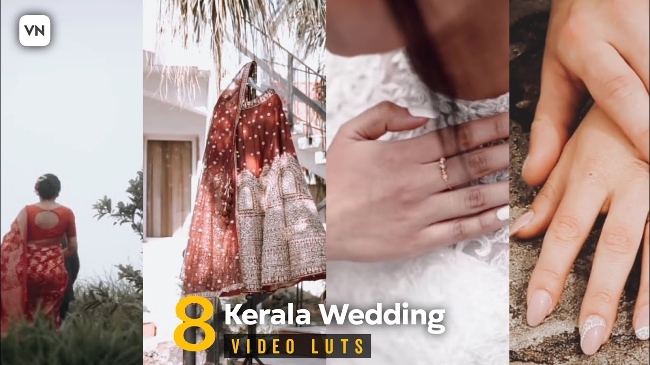 8 Kerala wedding video luts | How to edit wedding video for cinematic | Free Wedding Luts For Vn
