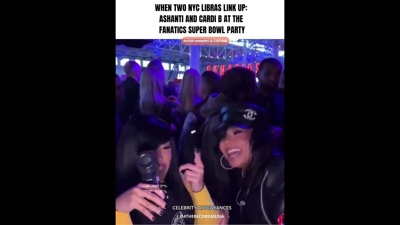 Cardi B & Ashanti cutting up at Fanatics Super Bowl Party #ashanti #cardib