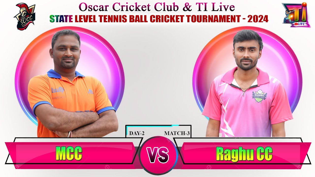 RAGHU CC CHENNAI VS MCC CHENNAI || OSCAR CC & Ti LIVE 100K TOURNAMENT || #tilive