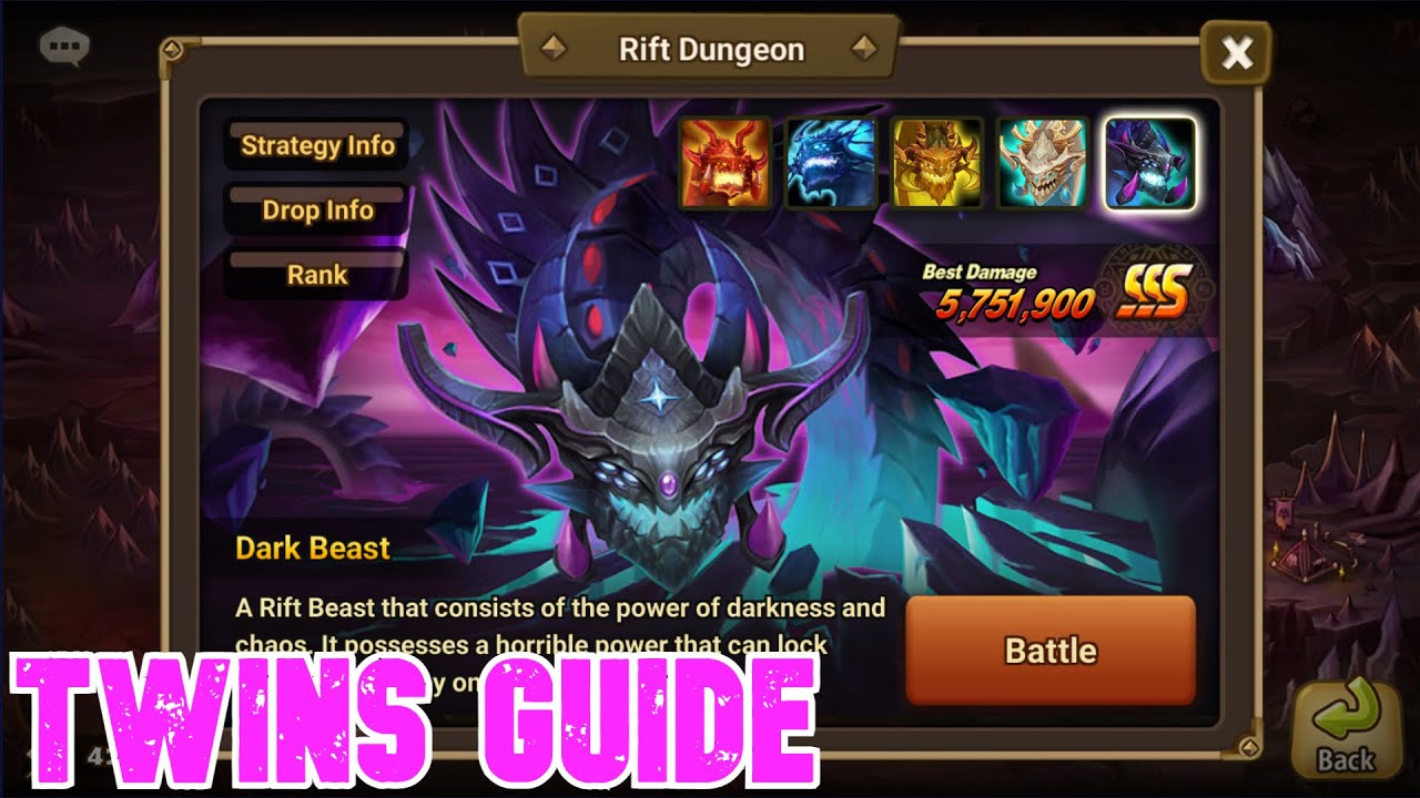 Dark Rift Beast With Twins! Summoners War