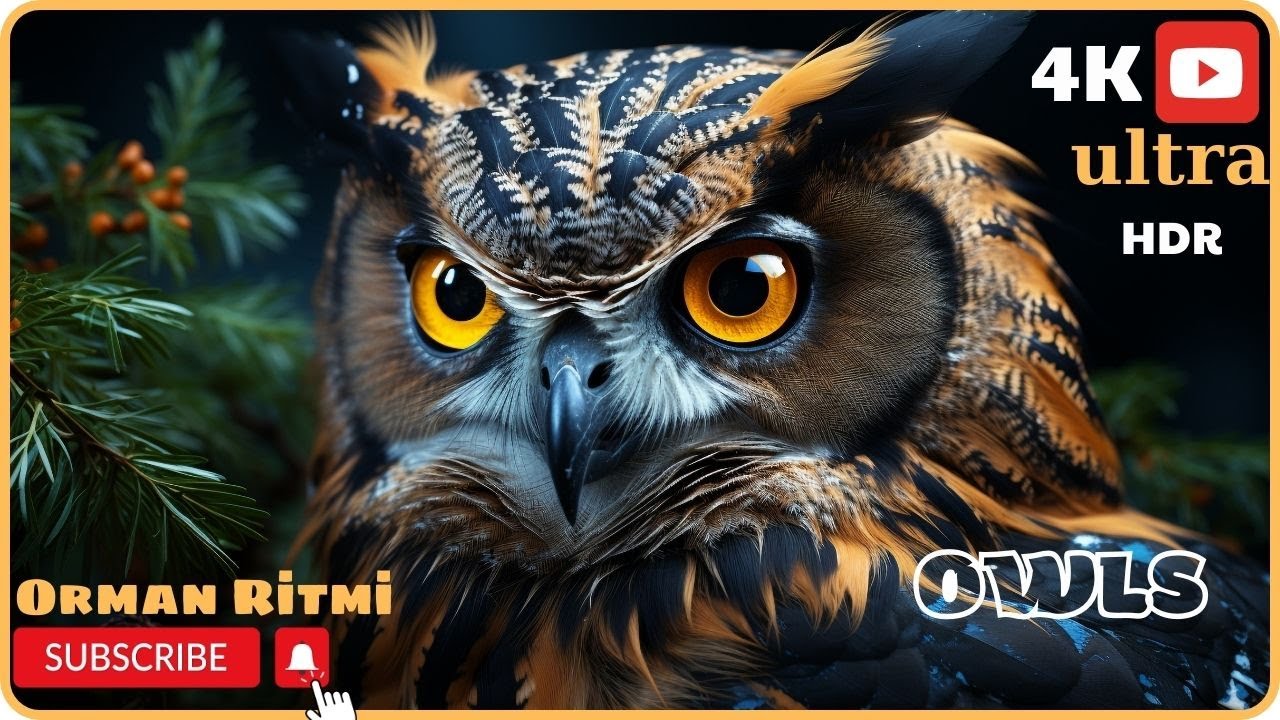 Owls are nocturnal birds of prey  4K HD  Bayquşlar- gecə yırtıcı quşları