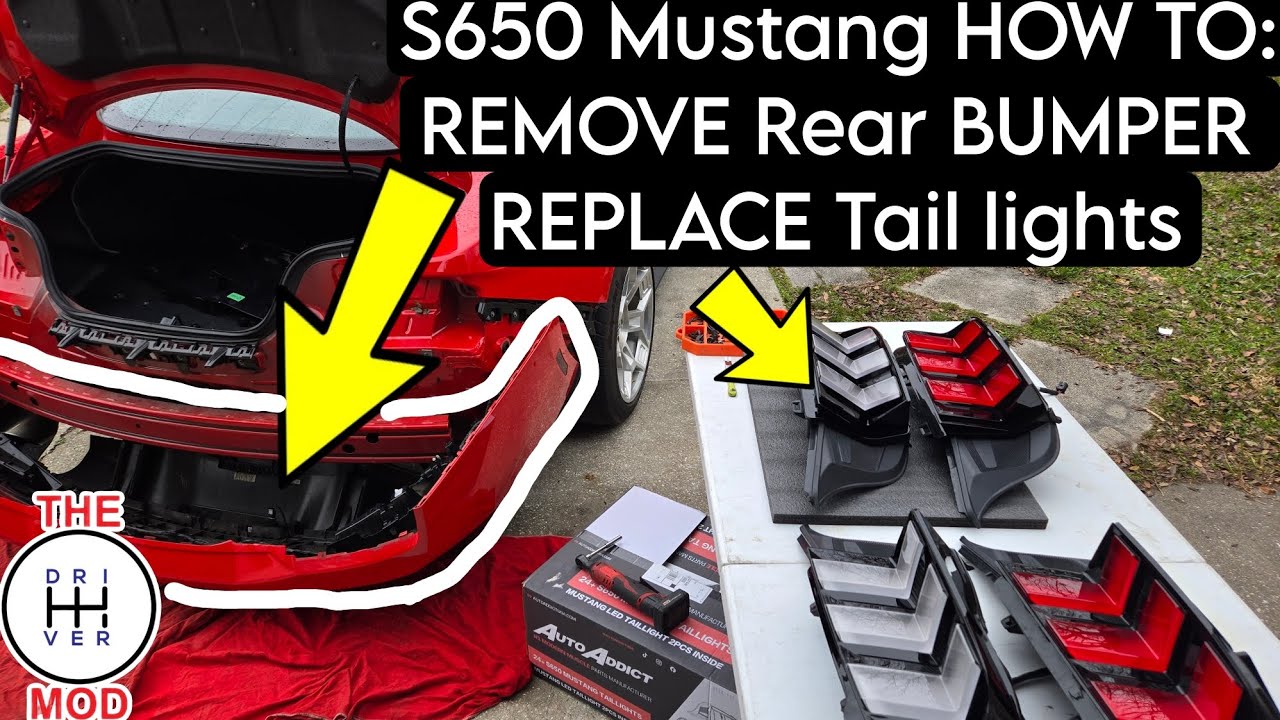 HOW TO REPLACE S650 MUSTANG TAIL LIGHTS // REMOVE S650 REAR BUMPER step by step GUIDE