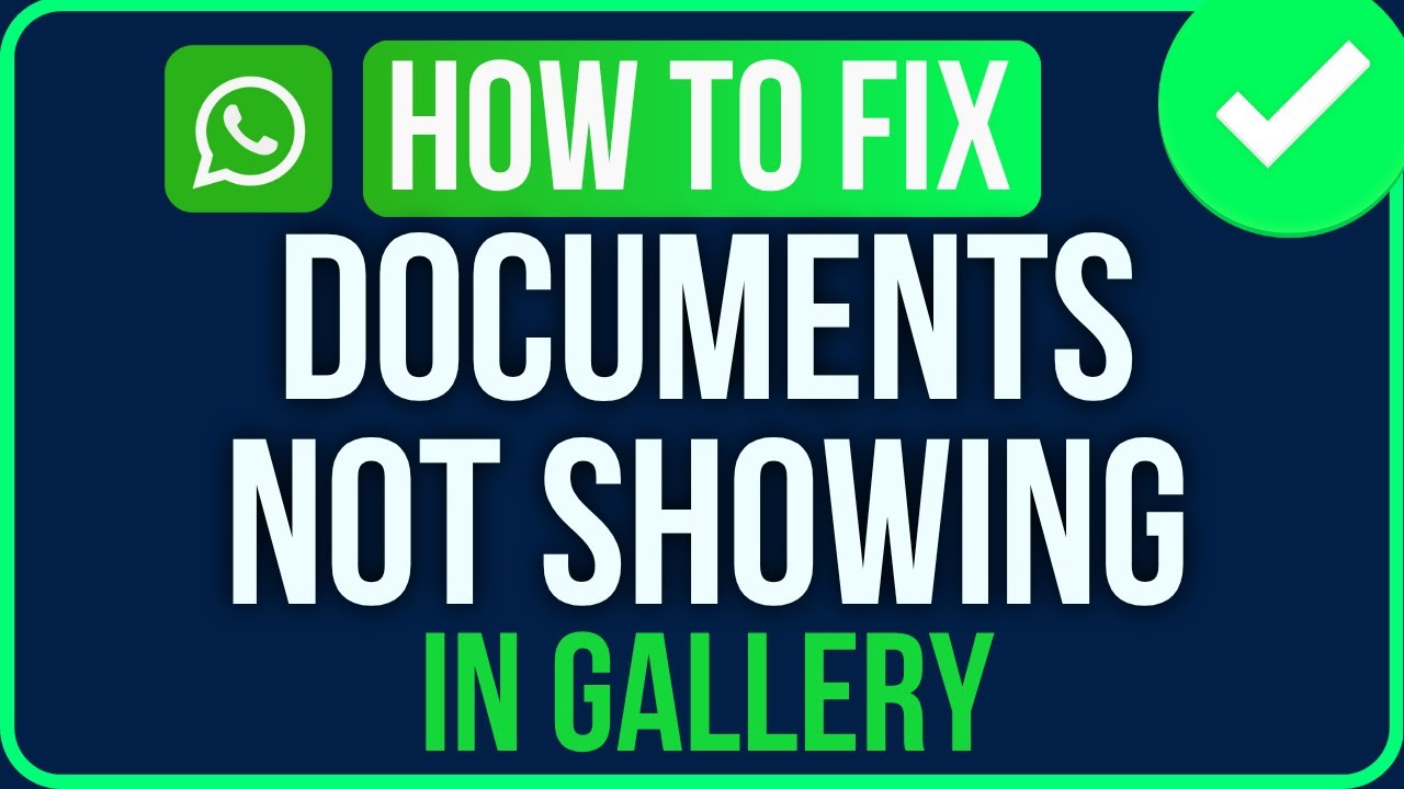 Whatsapp Documents Not Showing in Gallery [FIXED]