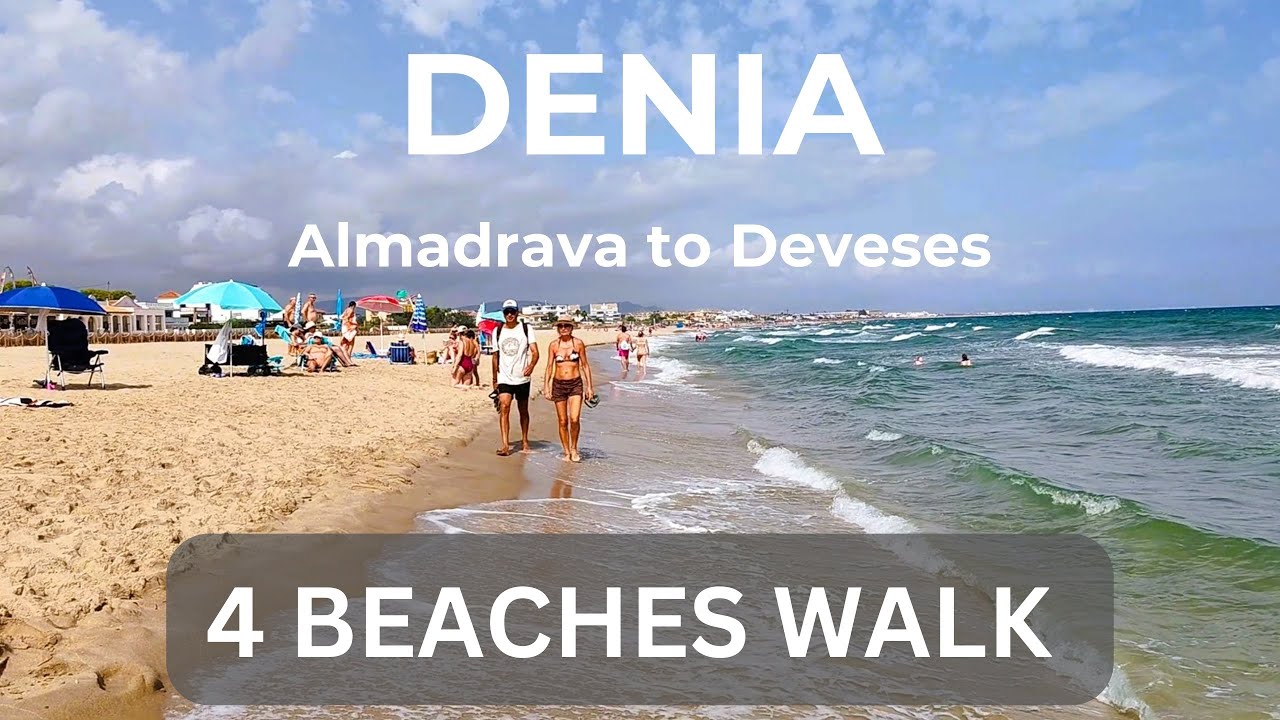 Beach Walk: Playa Almadrava to Playa Deveses – An Enchanting Morning Walk – 60 FPS🌴 #beachwalkdenia