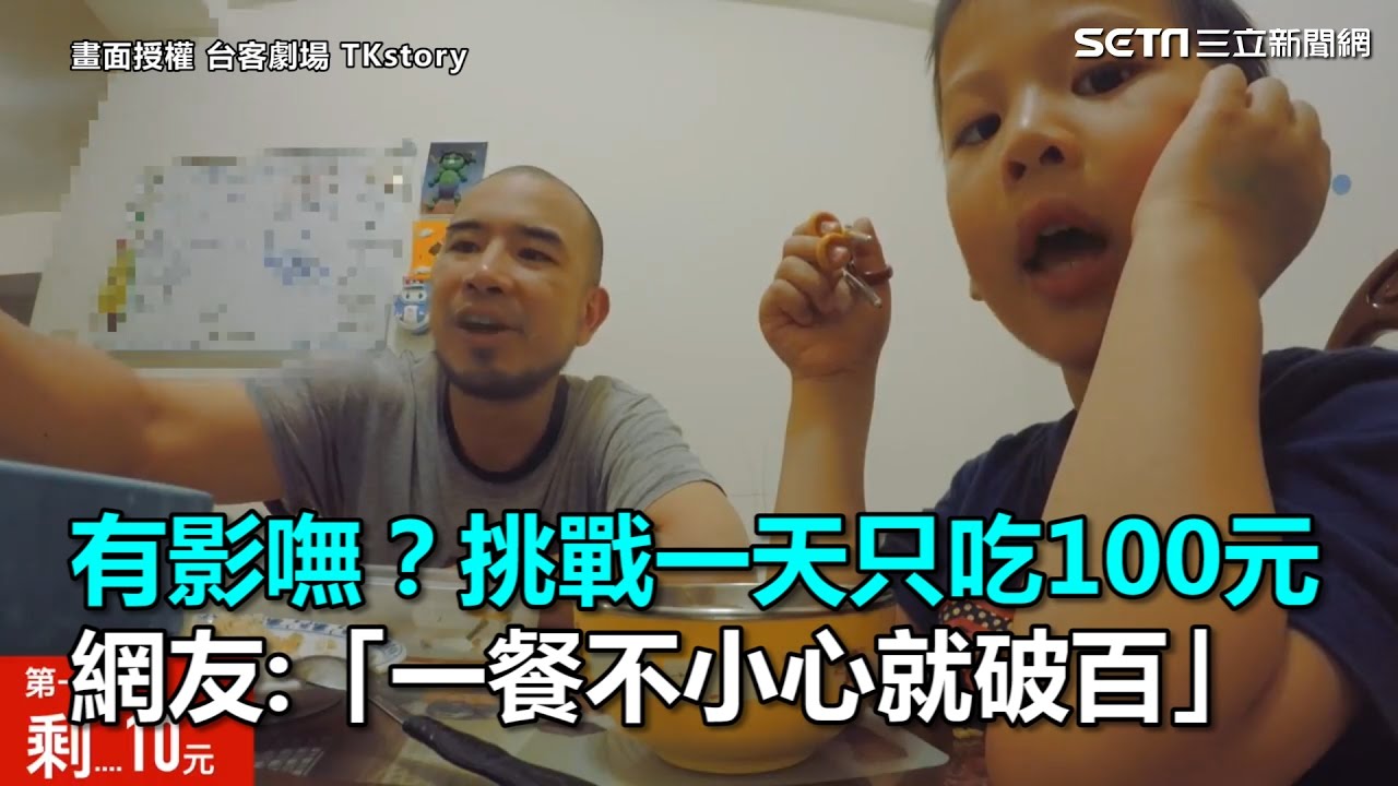 有影嘸？挑戰一天只吃100元　網友：「一餐不小心就破百」｜三立新聞網SETN.com