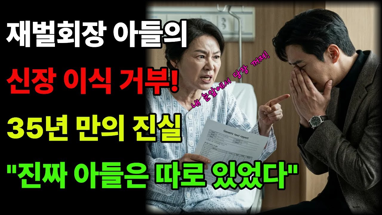 신장 이식 거부한 재벌 아들, 35년 만에 밝혀진 충격의 진실. ㅣ시니어사연ㅣ 감동사연 ㅣ노후사연 ㅣ인생사연 ㅣ권선징악
