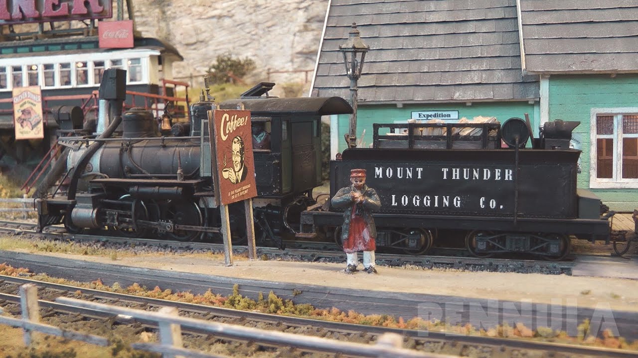 Dampflok-Schmalspur-Modelleisenbahn in Finescale-Spurweite On30 (USA Modellbahn)