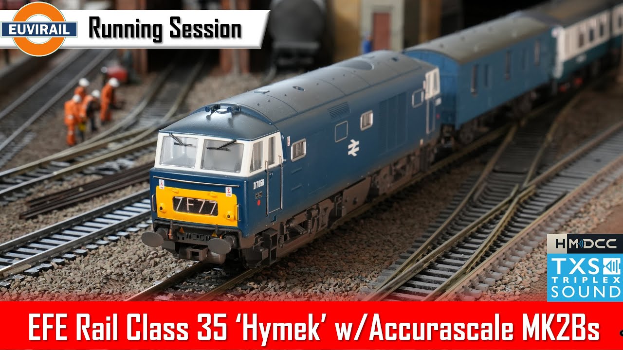 EFE Rail Class 35 Hymek D7056 with Hornby TXS Sound and Accurascale Mk2B rake