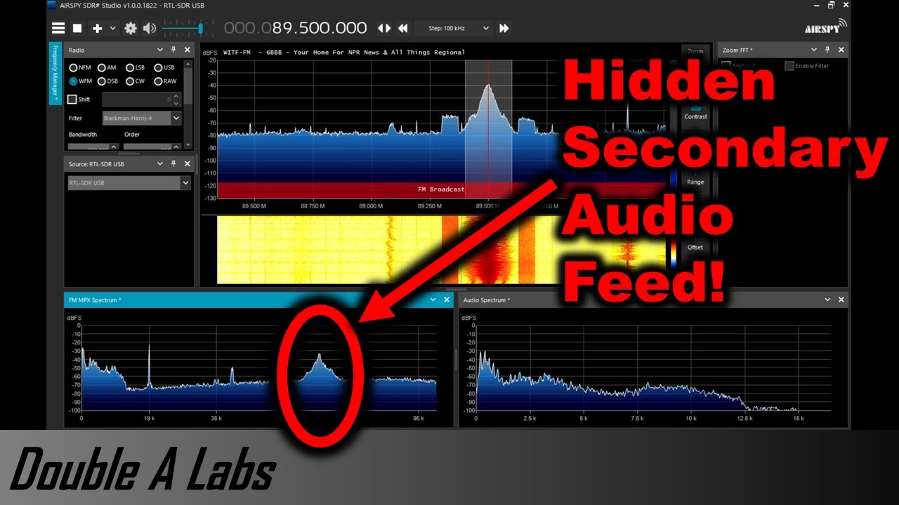 Tuning an FM Audio Subcarrier (SCA) & Decoding RDS Data with RTL-SDR USB