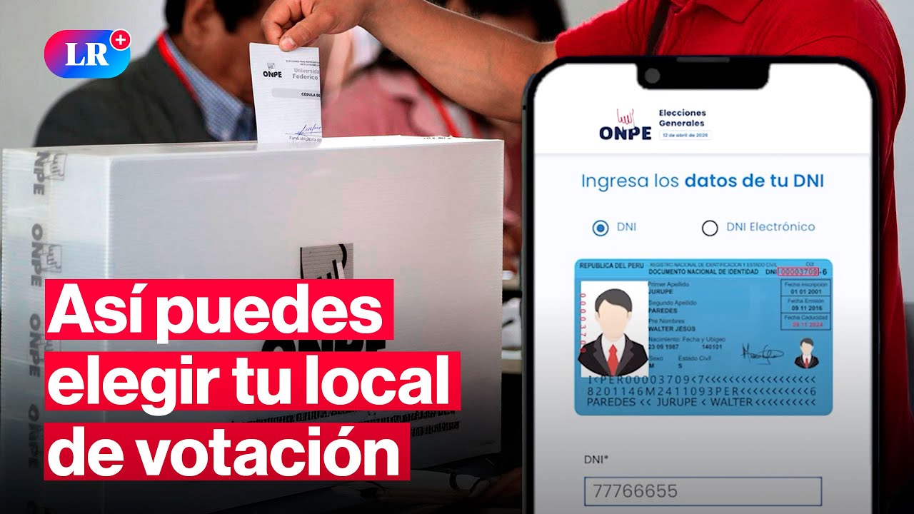 &iquest;C&oacute;mo elegir tu local de votaci&oacute;n con la ONPE? #LR