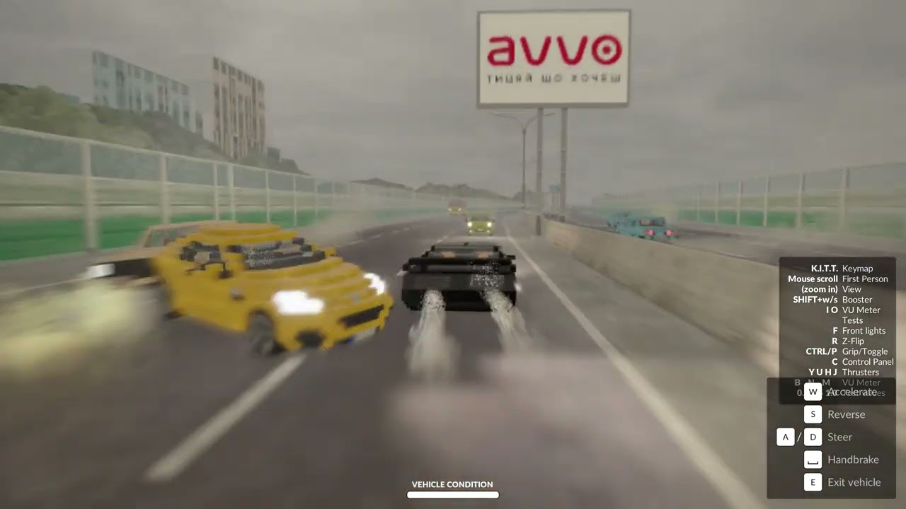 teardown kitt running on highway