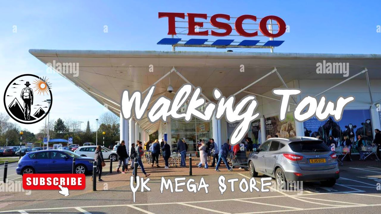 Tesco Retail Store | Marketplace in UK | Walking Tour | Grocery Outlet | wandering around UK