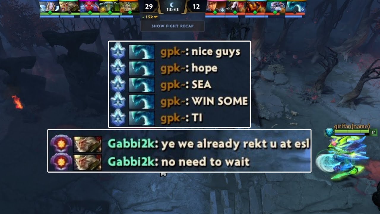 gpk trashtalked the wrong SEA Player - Gabbi (Major Winner) who beat him at ESL One Hamburg 2019