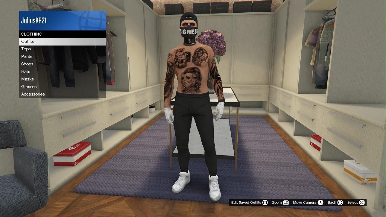 GTA 5 online black and white outfit