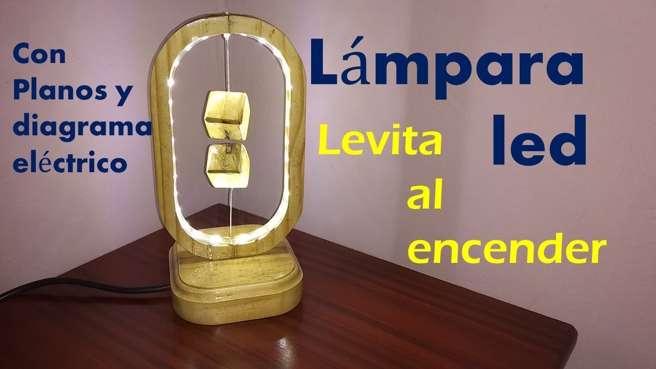 Como hacer LÁMPARA CASERA ARTESANAL de led [LED lamp] Con planos imprimibles