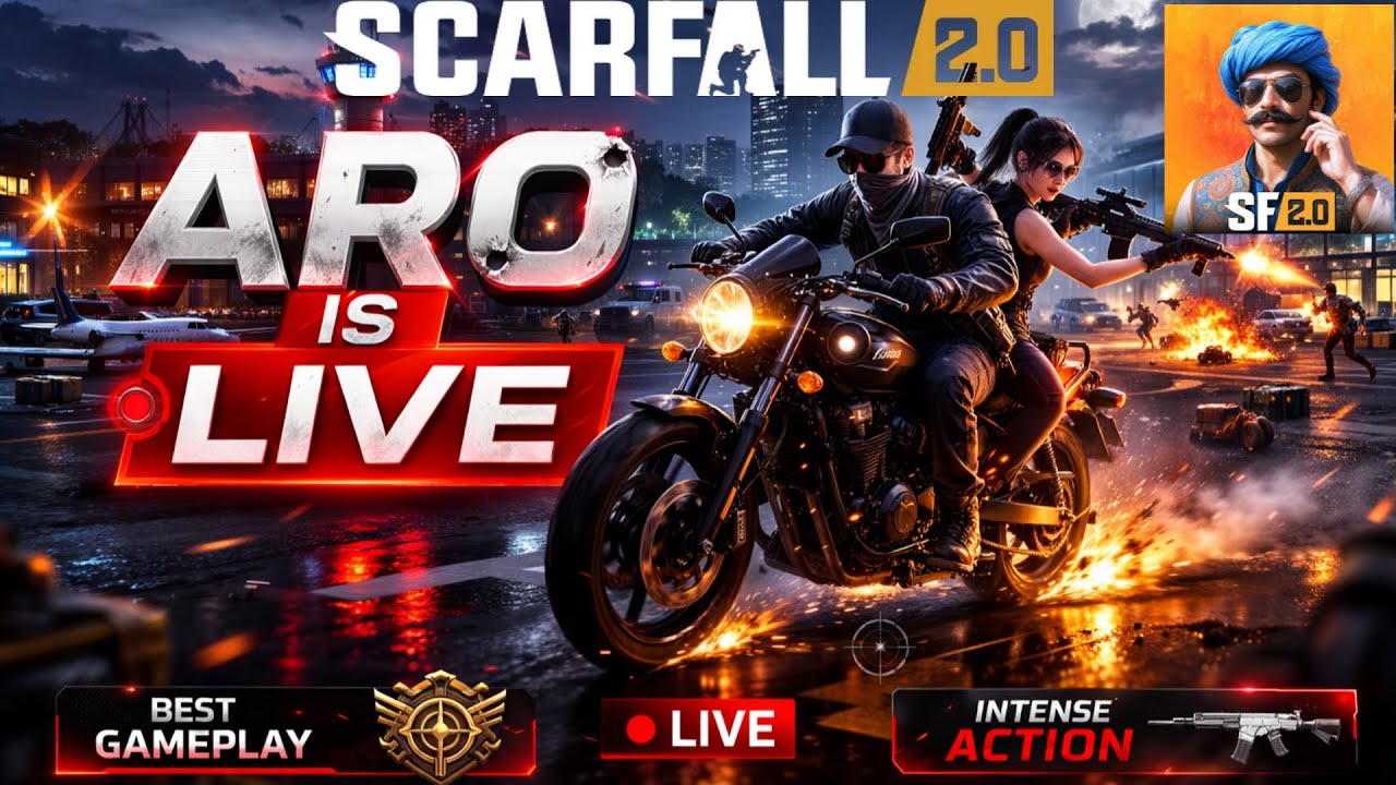 🔴 ScarFall 2.0 LIVE —Life_AROisLIVE scarfall best sensitivity & control and free scarpass giveaway