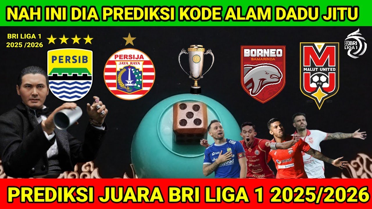 PERSIB JUARA❓❓❓ PREDIKSI JUARA BRI LIGA 1 2025/2026 - PERSIB,PERSIJA,BORNEO FC,MALUT UTD - PREDIKSI 