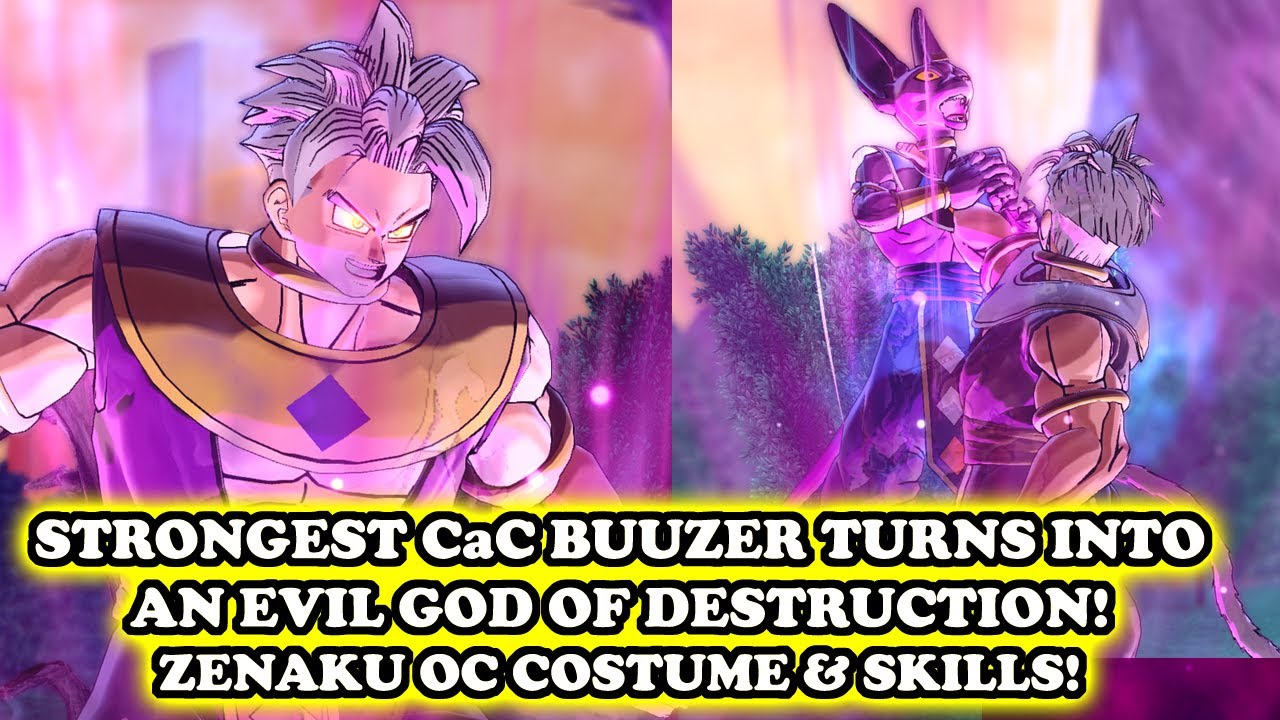 STRONGEST CaC Evil God Of Destruction Buuzer (Zenaku Costume & New Skills)! EVIL HAKAISHIN! DB XV2