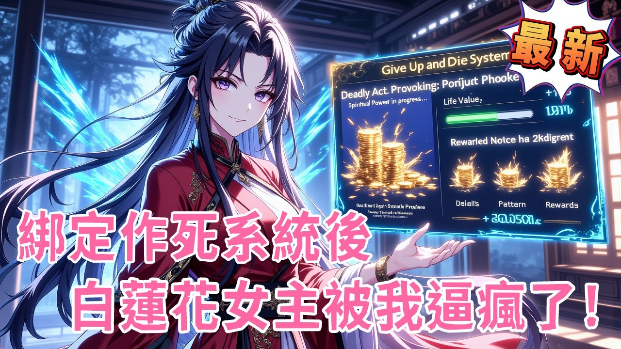 🔥最新《綁定作死系統後，白蓮花女主被我逼瘋了！》穿成炮灰女配，綁定「擺爛作死系統」——揍男主漲靈力、懟白蓮花續命，倉庫塞滿系統獎勵的上品靈石，順便把反派大佬拐成隊友，原劇情？我作故我在！ #穿越