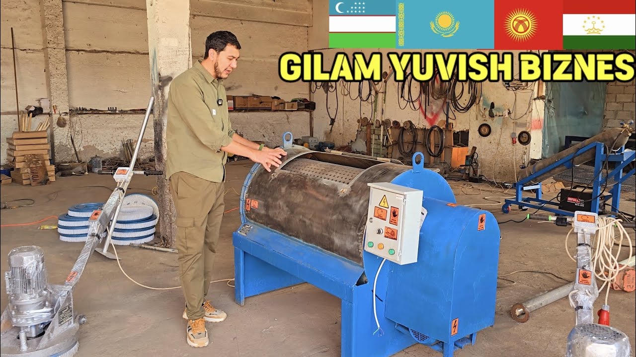 SENTRAFUGA VA KATTA KIR MOSHINA TAYYORLAB BERILADI GILAM YUVISH BIZNESI