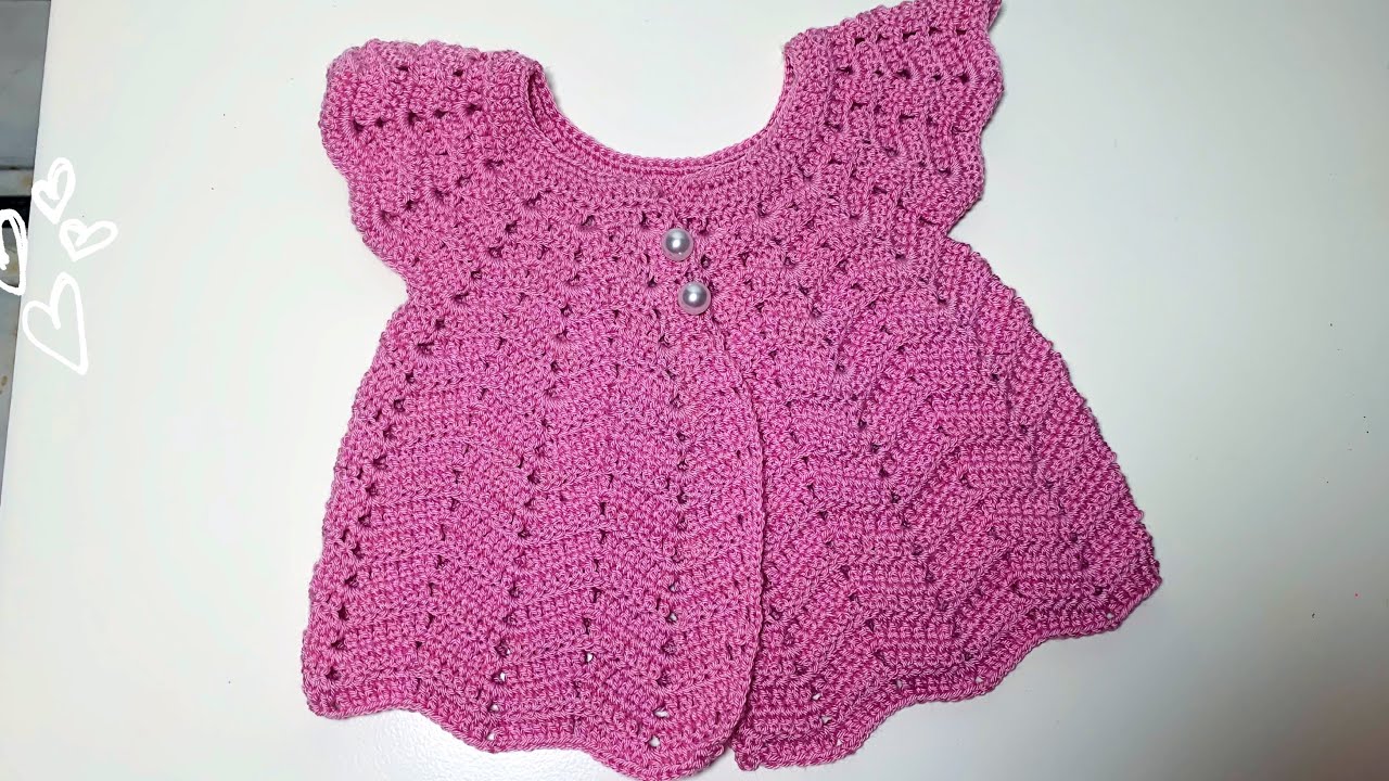 Bolero/ saquito o chaleco para bebe tejido a crochet | 0 a 3 meses | tutorial paso a paso