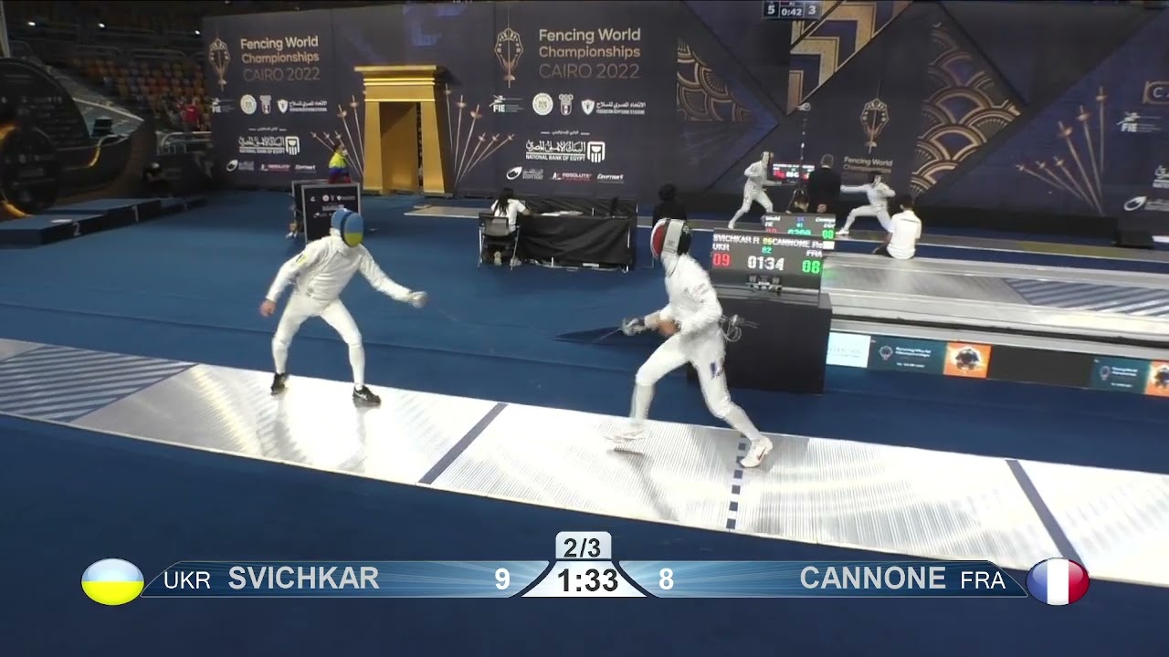 2022 242 T64 01 M E Individual Cairo EGY CHM BLUE CANNONE FRA vs SVICHKAR UKR