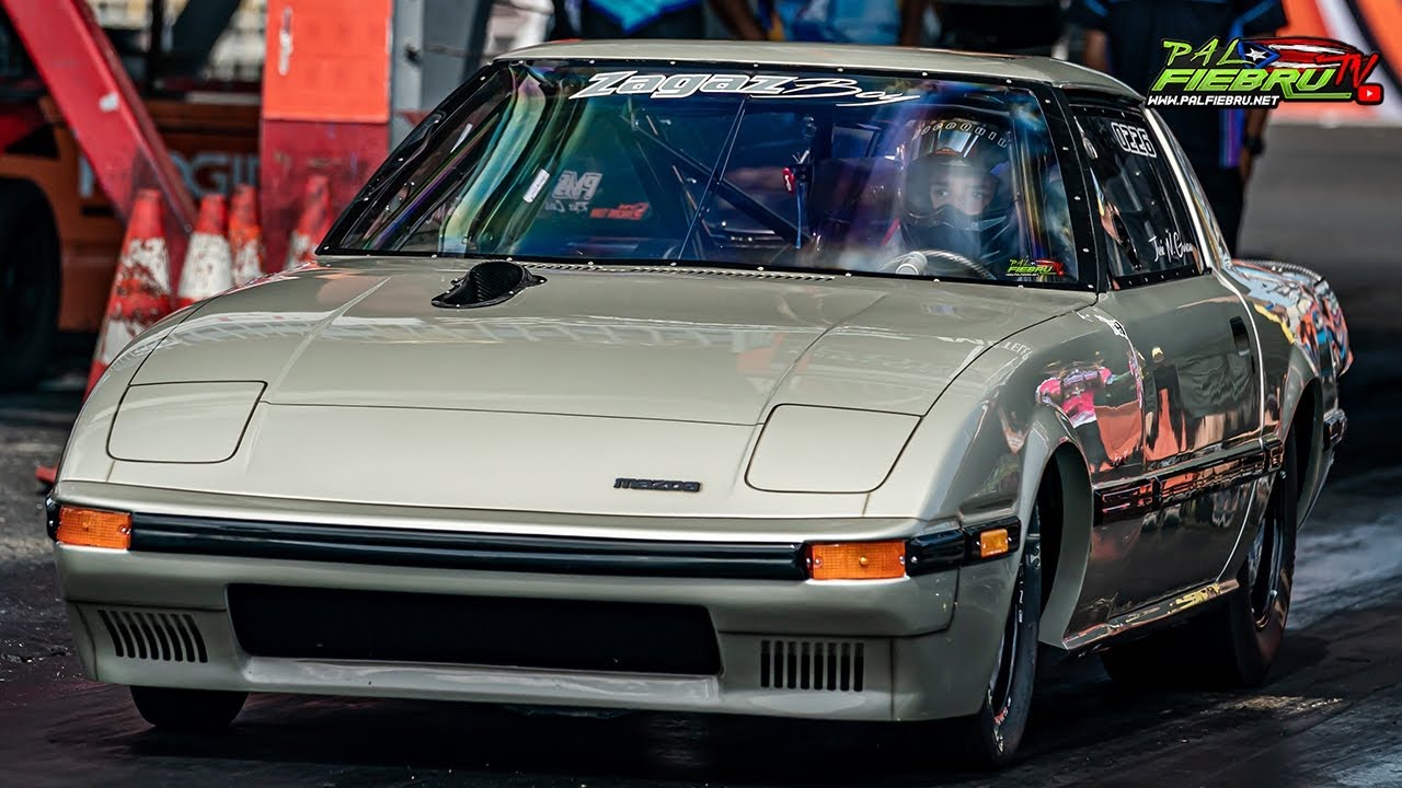 Mazda Rx7 13b All Motor Stick Shift en los 9 segundos | Zagaz Boys Salinas Speedway | PalfiebruTV