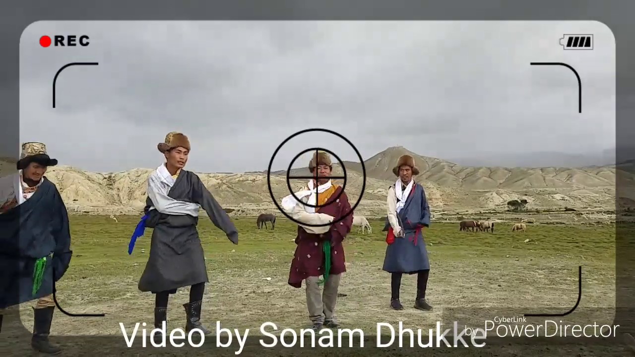 Performing dance during Yartong festival Lo-manthang