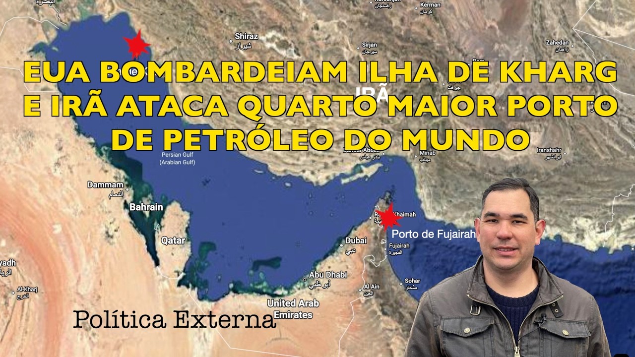 Trump ataca Ilha de Kharg e pede ajuda a países para abrir estrito de Hormuz