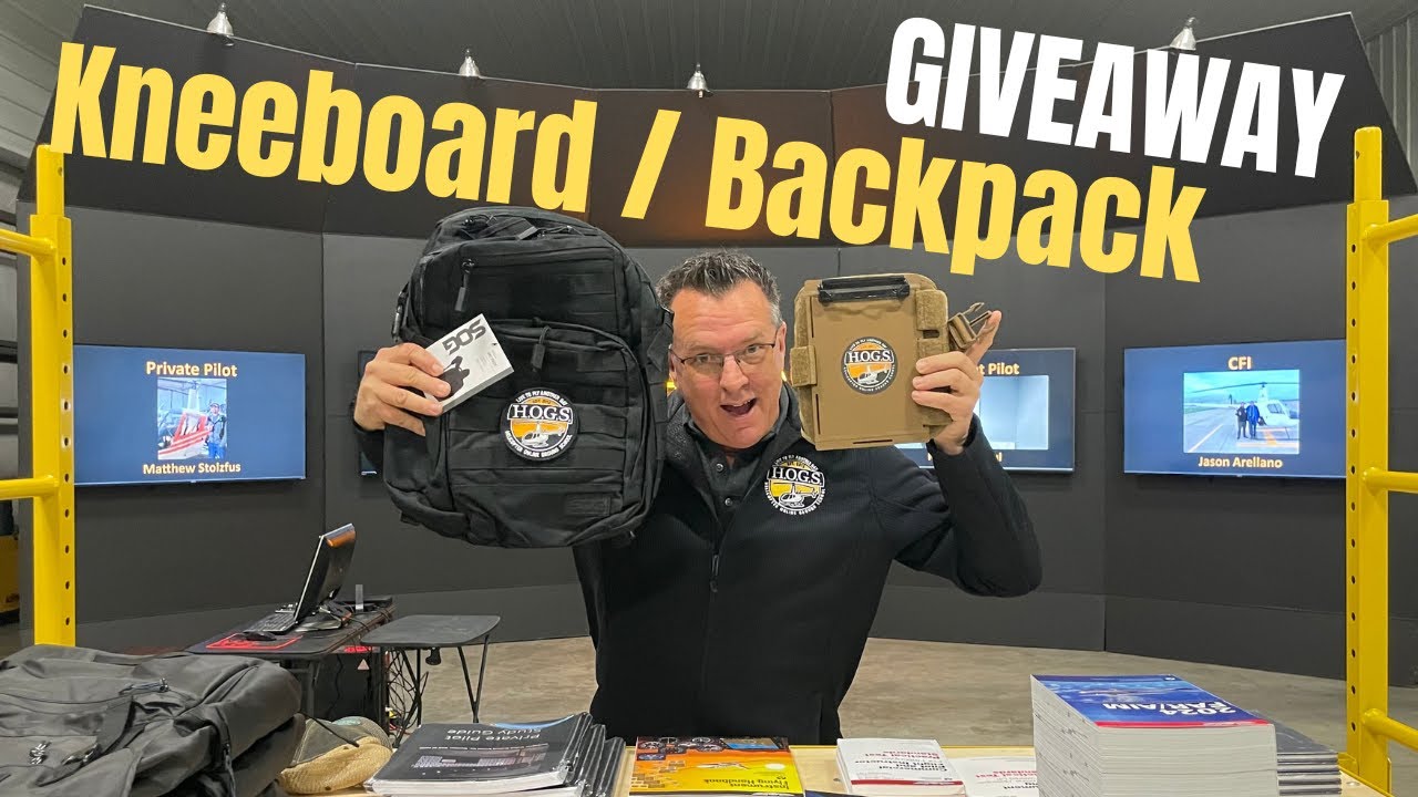 HOGS Kneeboard, Backpack, & Helicopter Flying Handbook