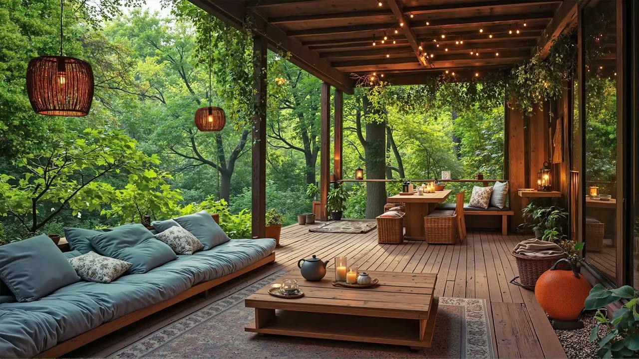 Spring Cabin Jazz Music 🌼 Fresh Smooth Jazz for Relaxation, Focus, Cozy Cabin Vibes