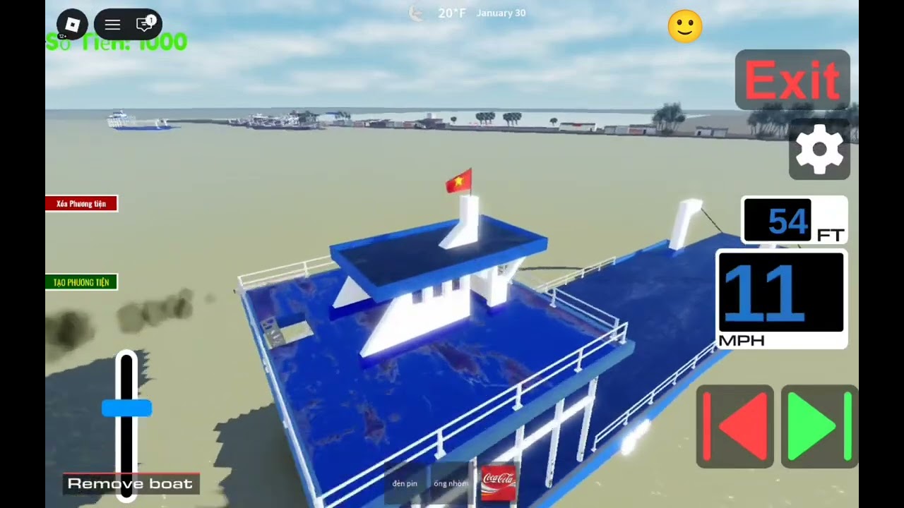 Lái phà trong VietNam Boats driver 3.0. #roblox #music